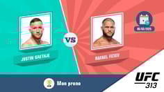Pronostic justin gaethje rafael fiziev