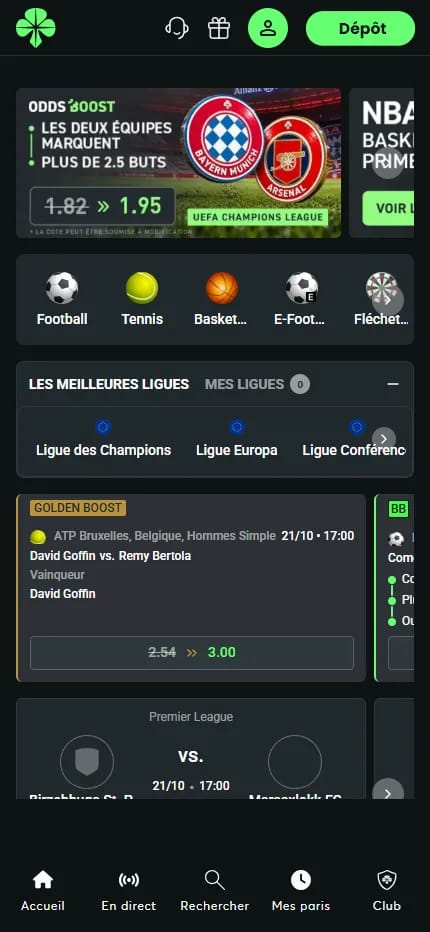 Site Golden palace paris sportifs